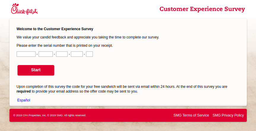 Chick-fil-A Customer Experience Survey