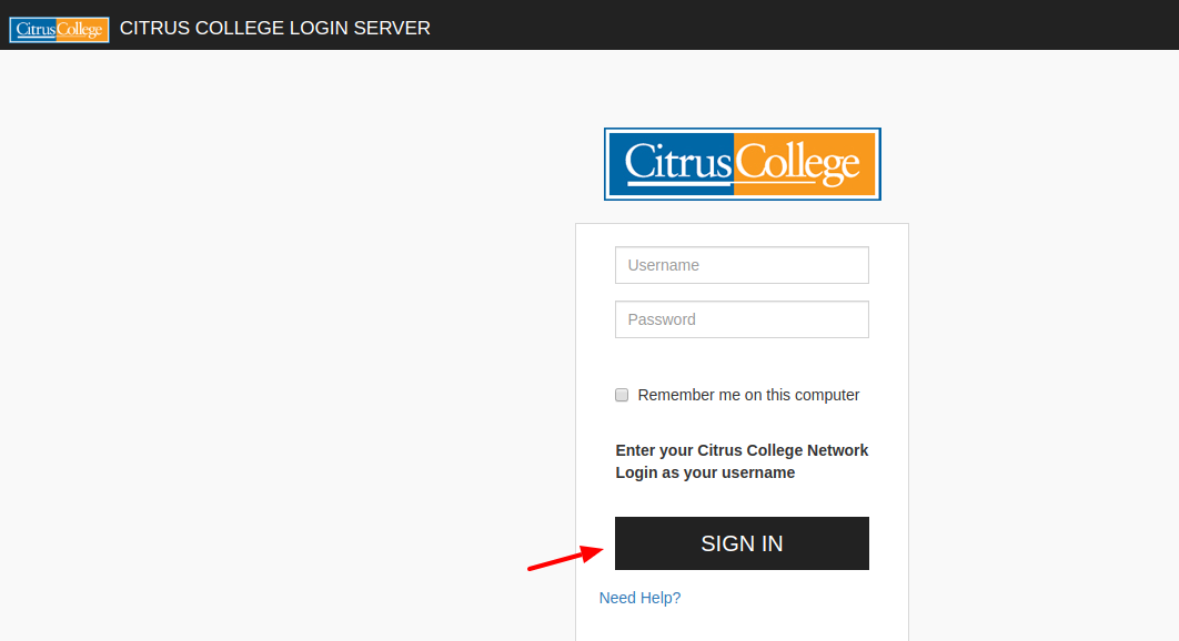 Citrus College Login