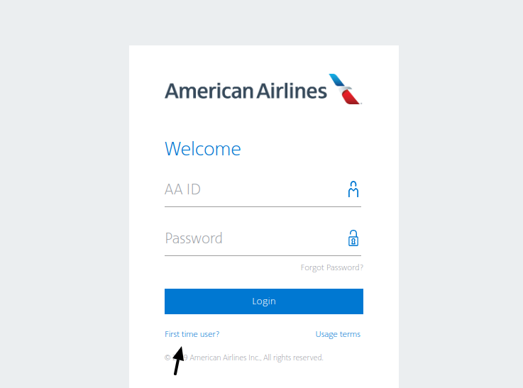 American Airlines First Time User