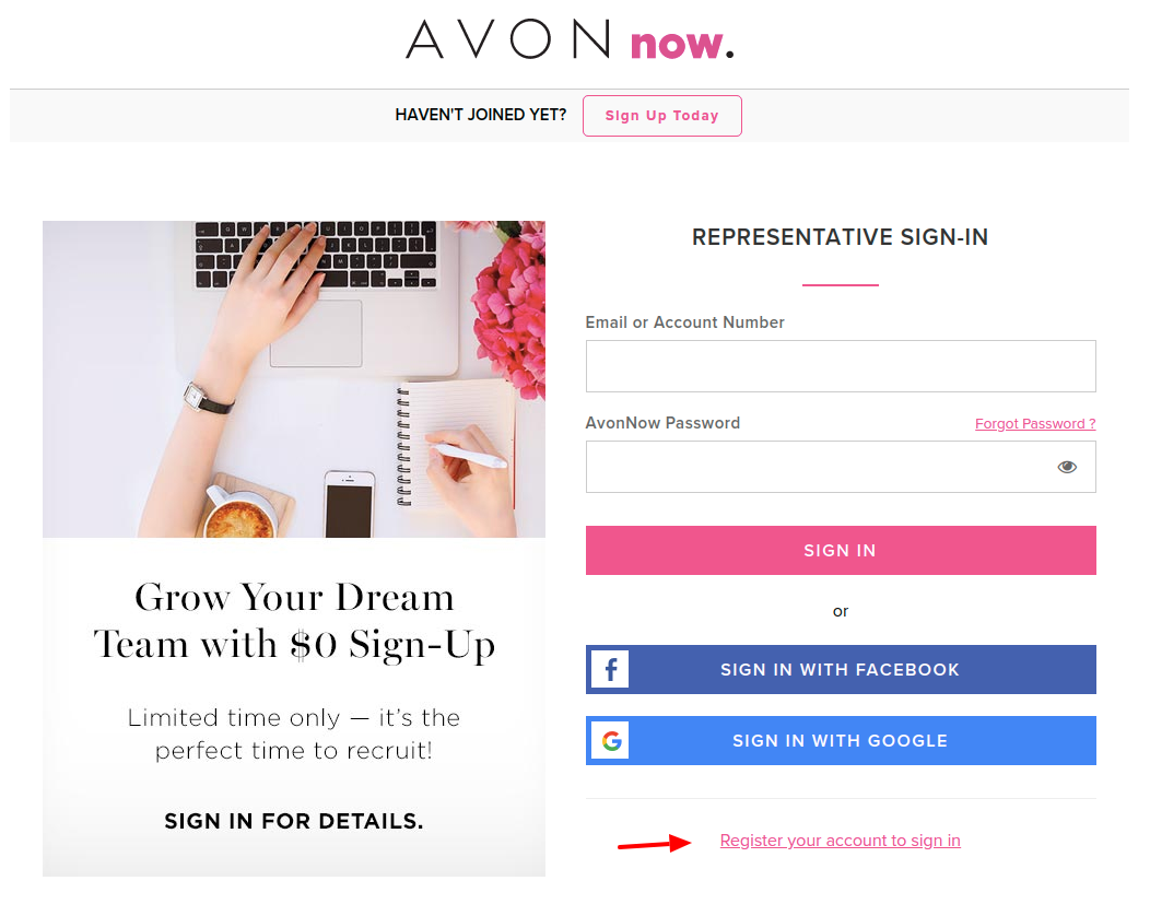 Avon Representative Register