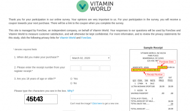 Vitamin World Survey