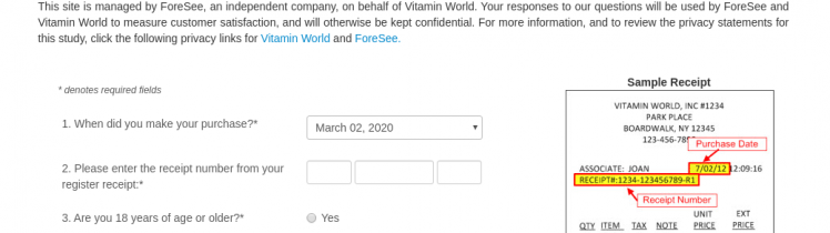 Vitamin World Survey