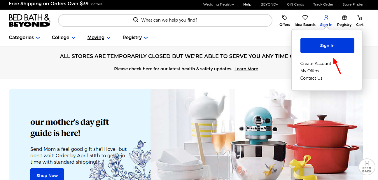 How to Access Bed Bath & Beyond Account