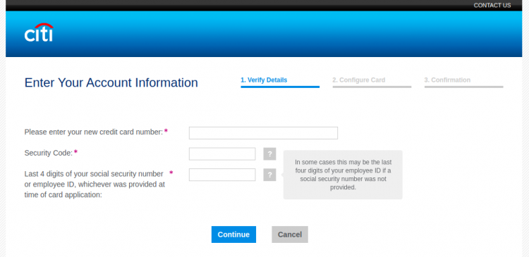 Citibank Card Activation