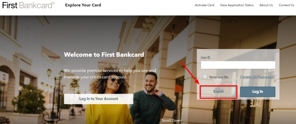 Enroll with First Bankcard online account