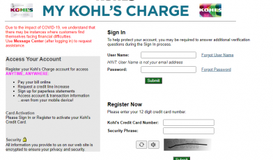 How to Activate Kohl’s Charge Card