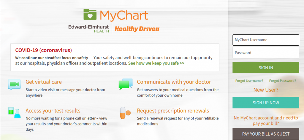 mychart.eehealth.org/mychart  Manage Your Edward Elmhurst Patient Portal