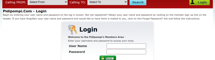 Pidipompi Login