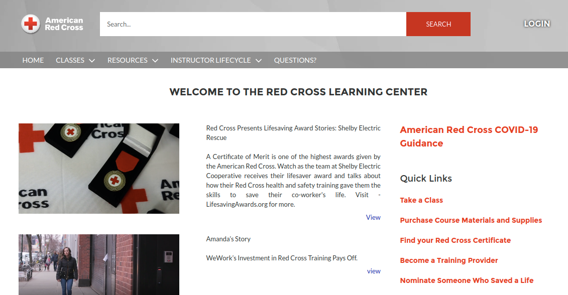 Red Cross Instructor Login