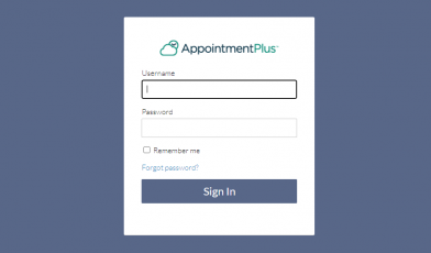 AppointmentPlus admin login