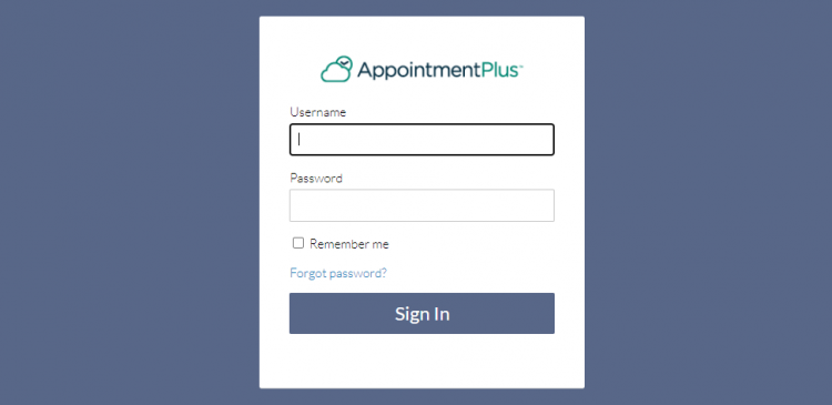 AppointmentPlus admin login