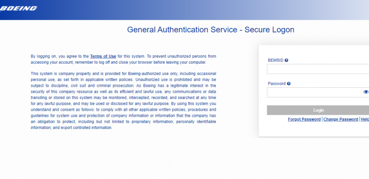 Boeing Employee Login