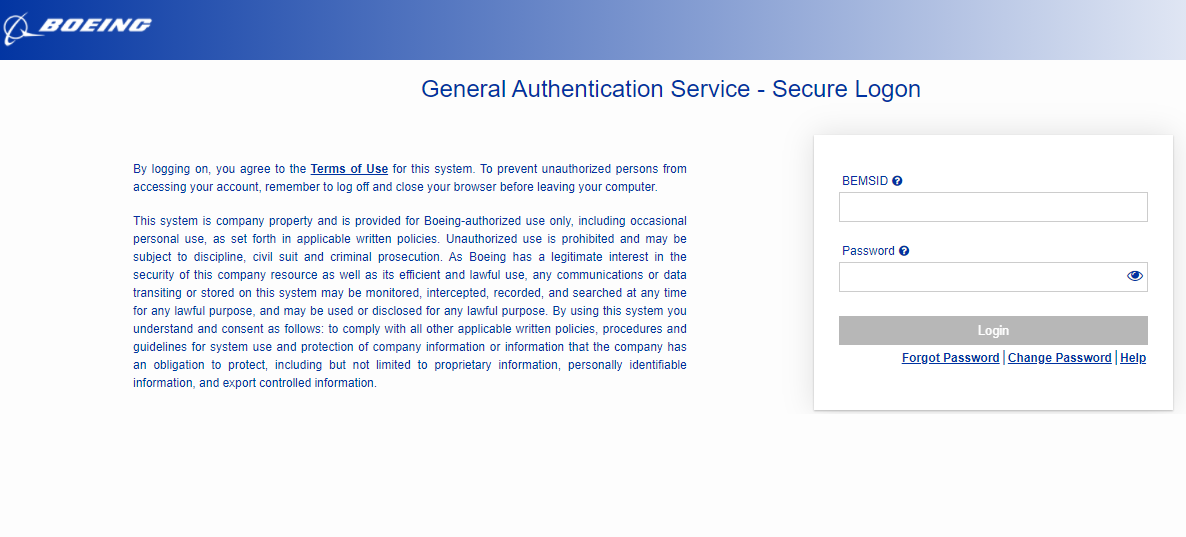 Boeing Employee Login