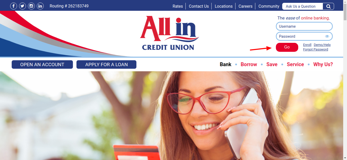 All In Credit Union Login