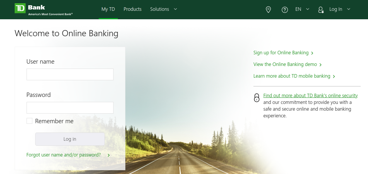 td bank online espanol