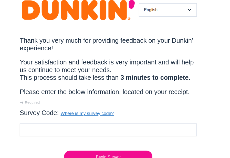 Dunkin Survey