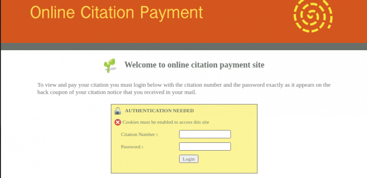 online citation payment