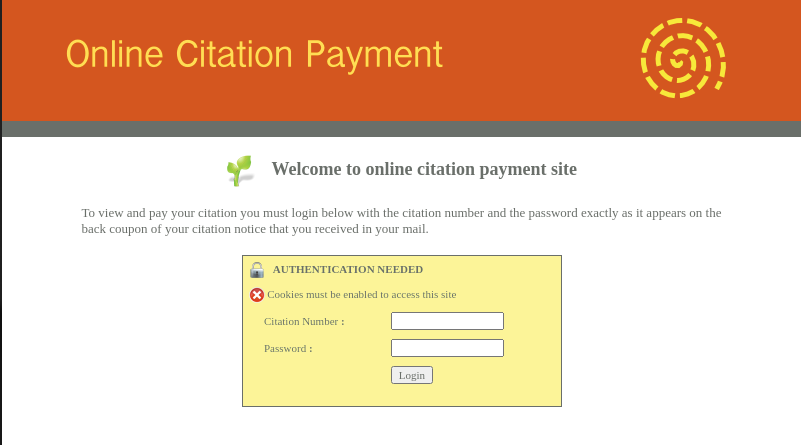 online citation payment