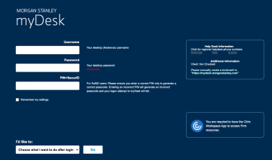 mydesk morgan stanley login