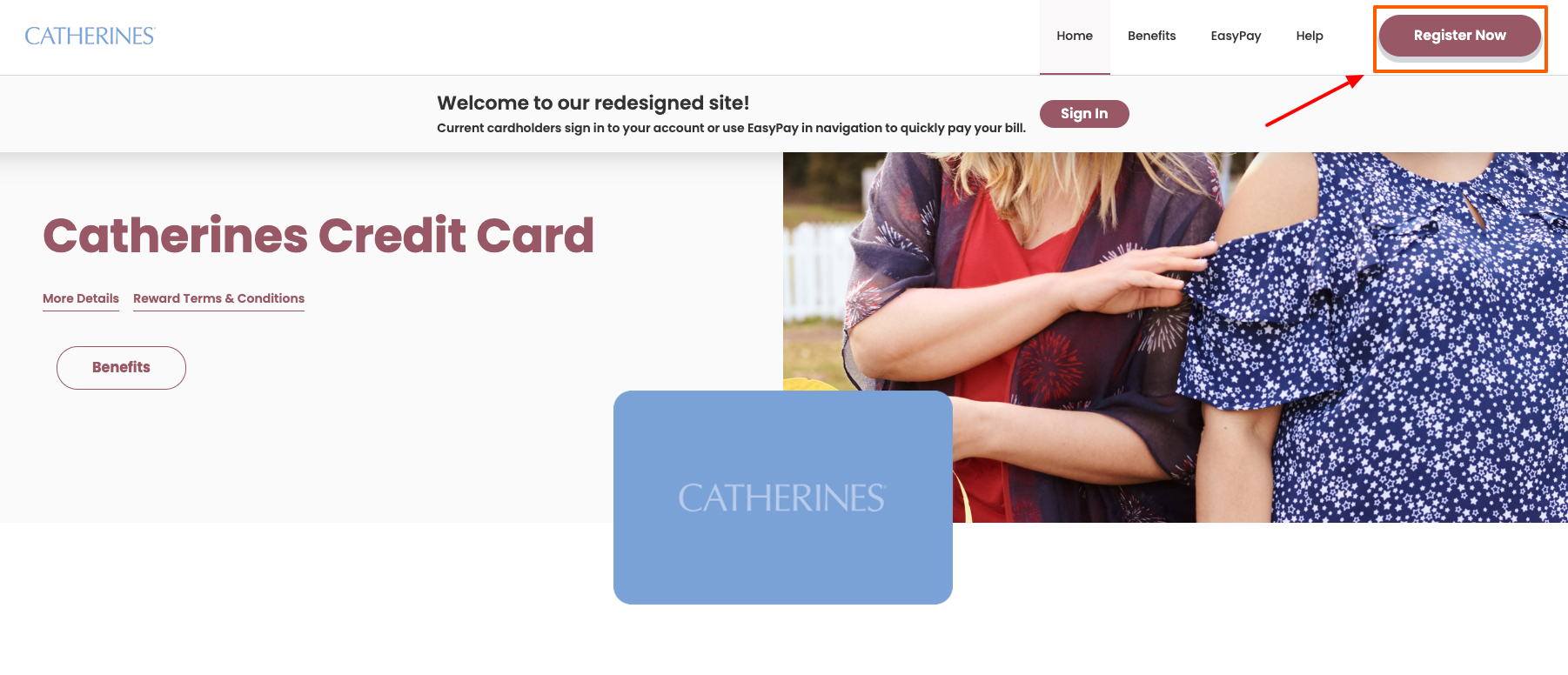 catherines credit card register