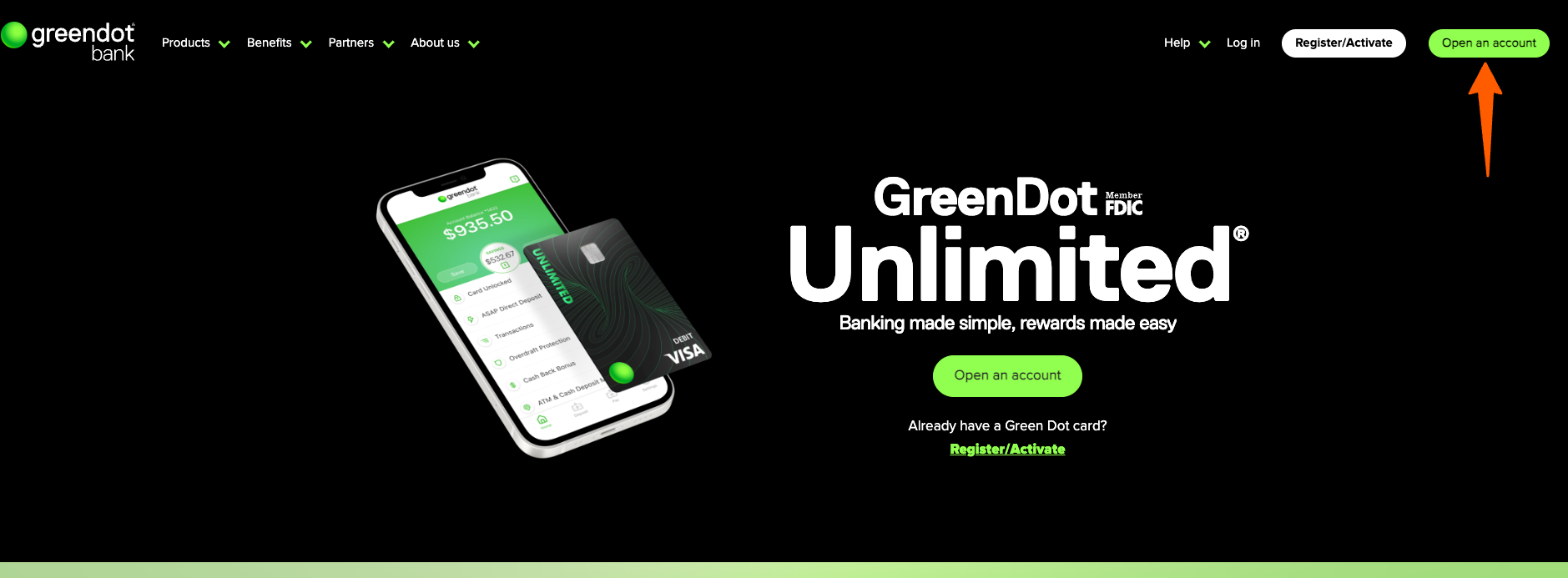 Open account for Green Dot Card Login Account