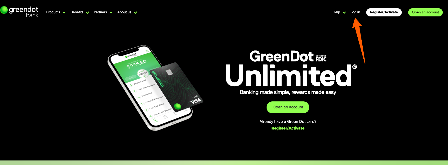 green dot login