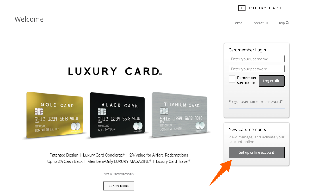 Luxury Mastercard Black Card Set Up account